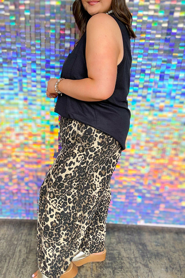 Casual Leopard Pocket Pants