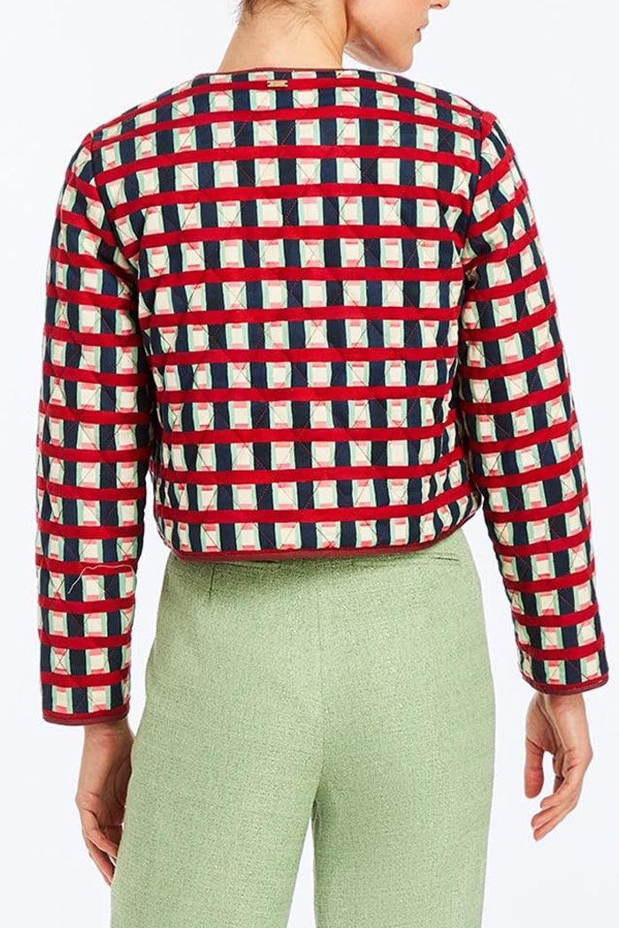 Floral Convertible Quilted Jacket