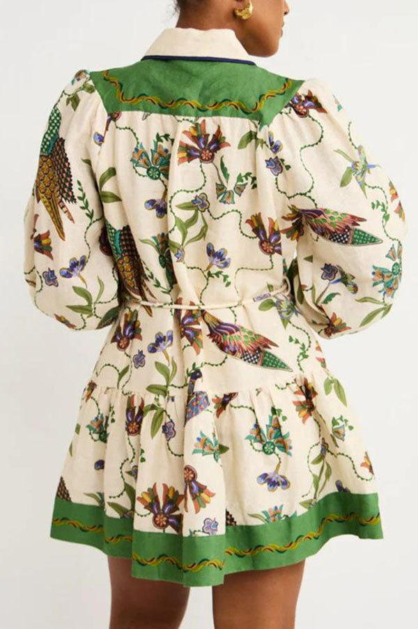 Single Breasted Printed Dress