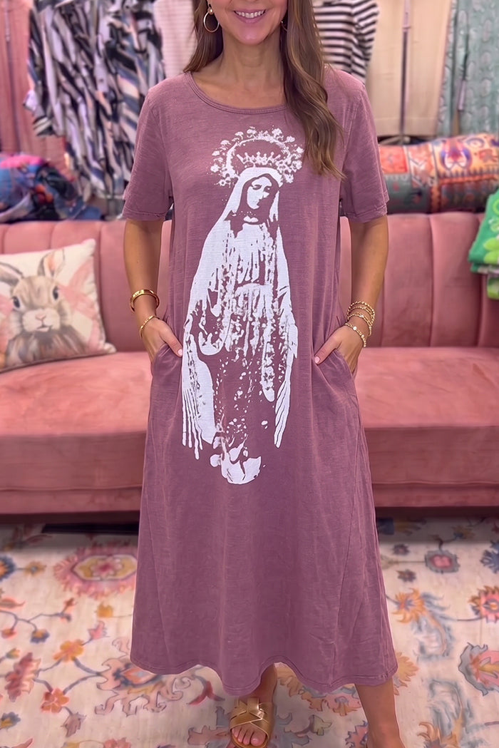 Casual Purple Pocket Maxi Dress