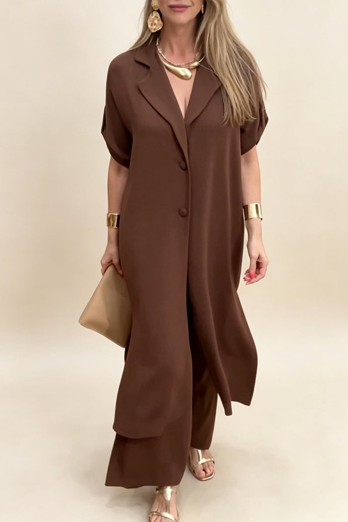 Lapel Tunic & Pants Set