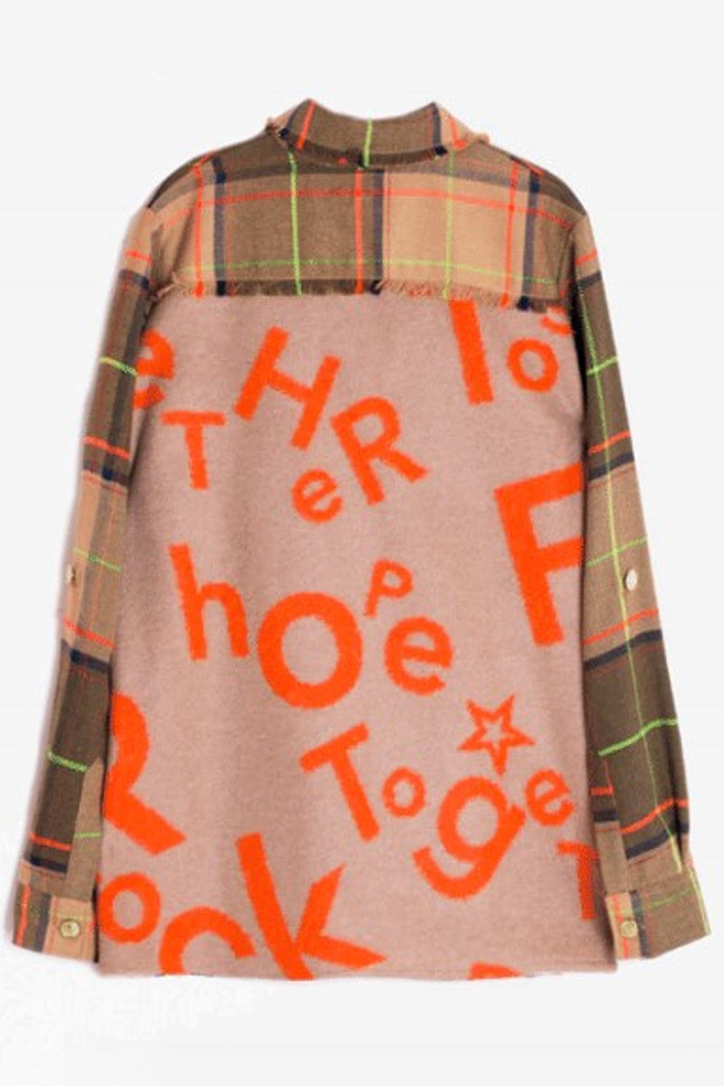 Patchwork Plaid Shirt Jacket