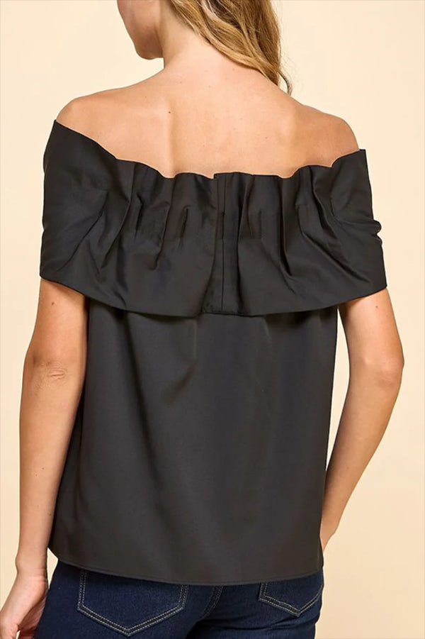 Off Shoulder Bow Blouse