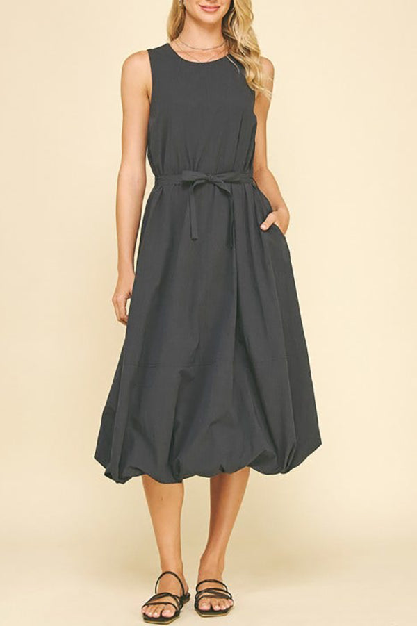 Casual Pocket Bubble Dress