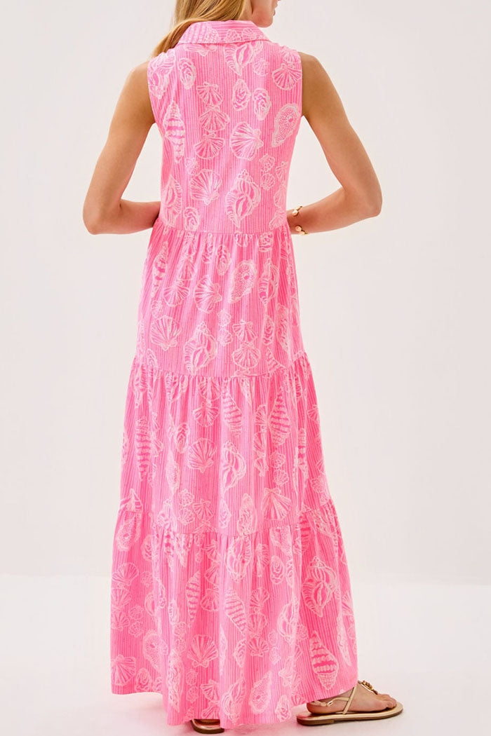 Shell Print Sleeveless Dress
