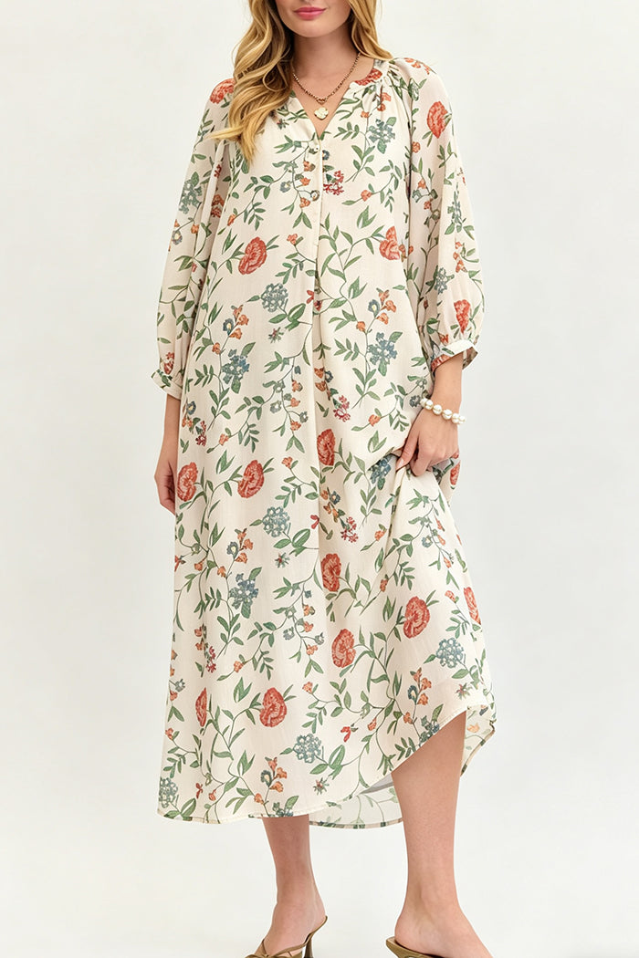 Floral Button Front Dress
