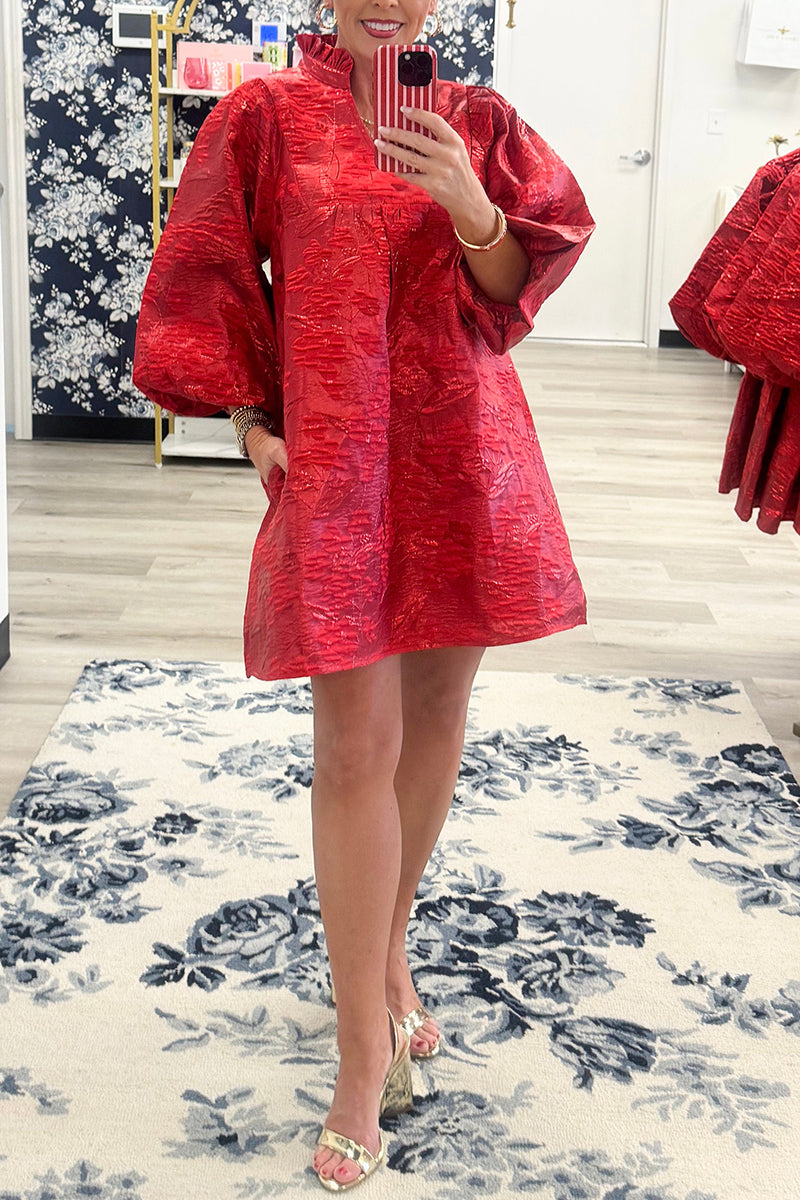 Luxurious Textured Fabric Dress