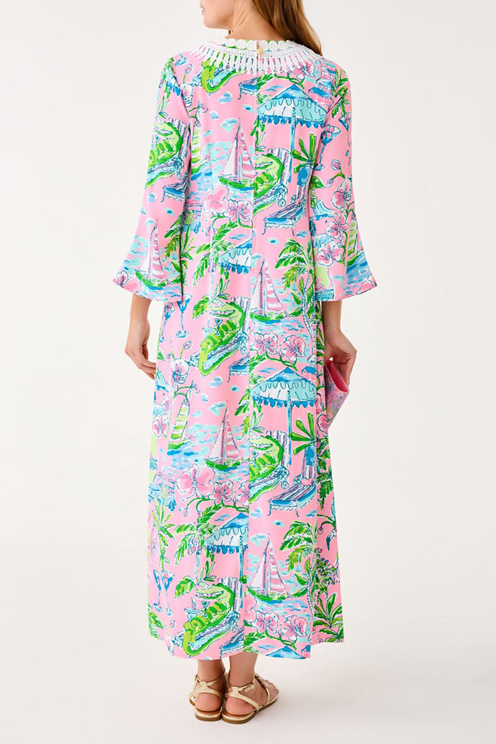 Island Print Maxi Dress
