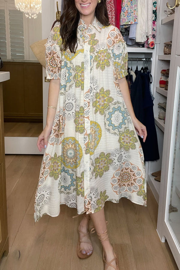 Casual Sunset Mosaic Dress