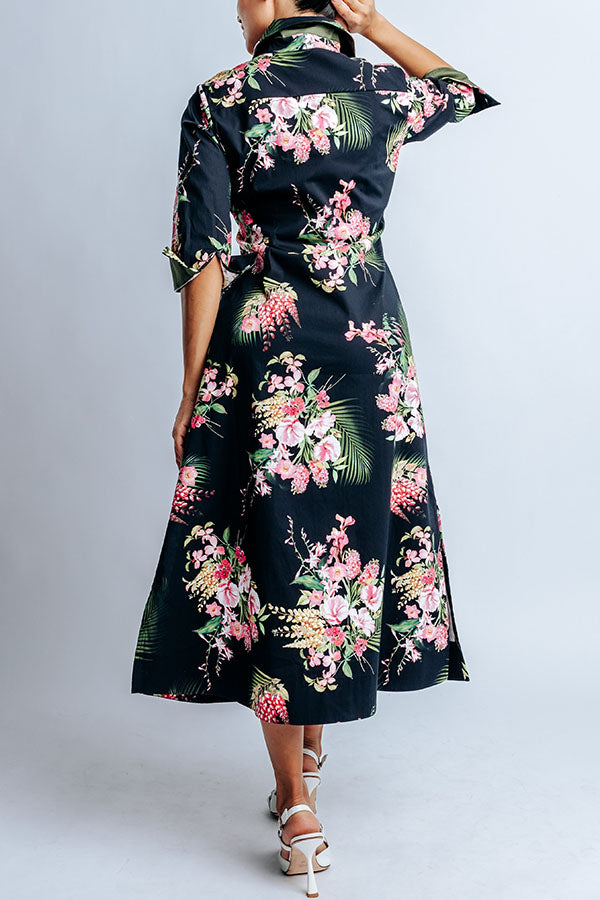 Casual Tie Flower Dress