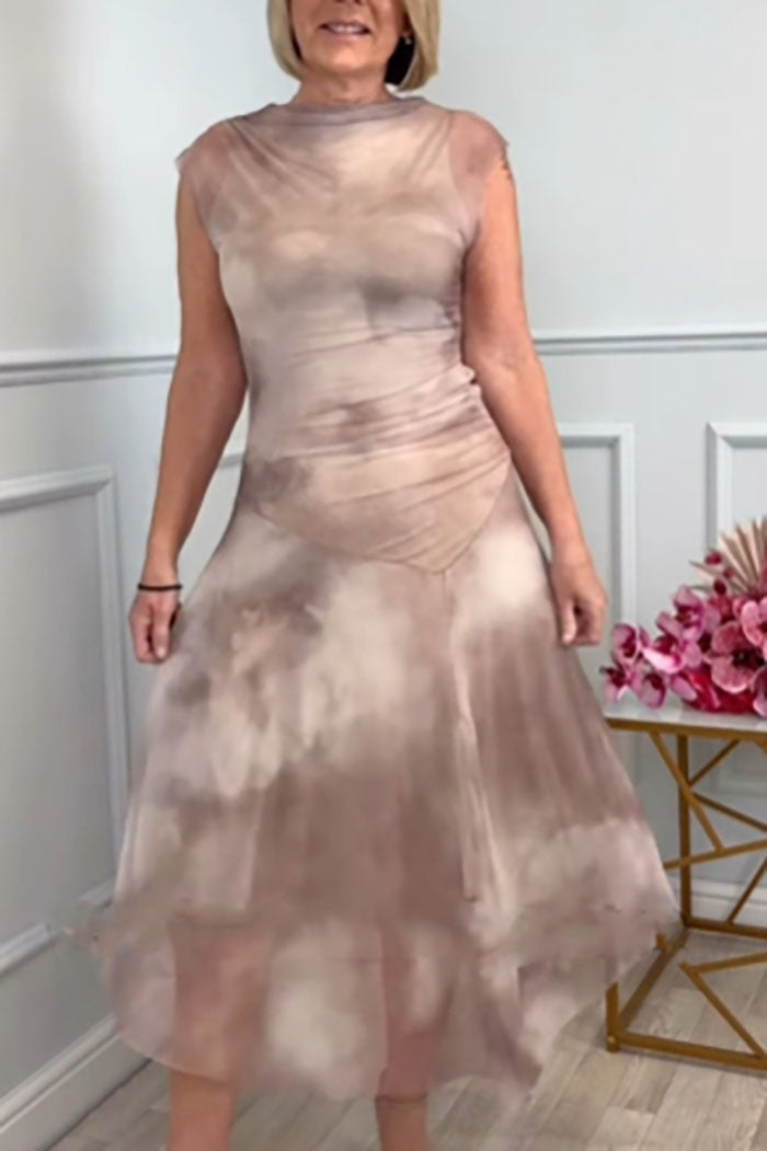 Cloud Ruched Waist Dress