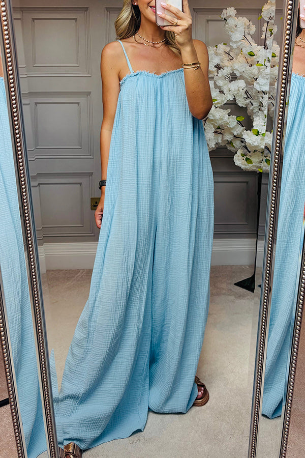 Casual Solid Color Jumpsuit