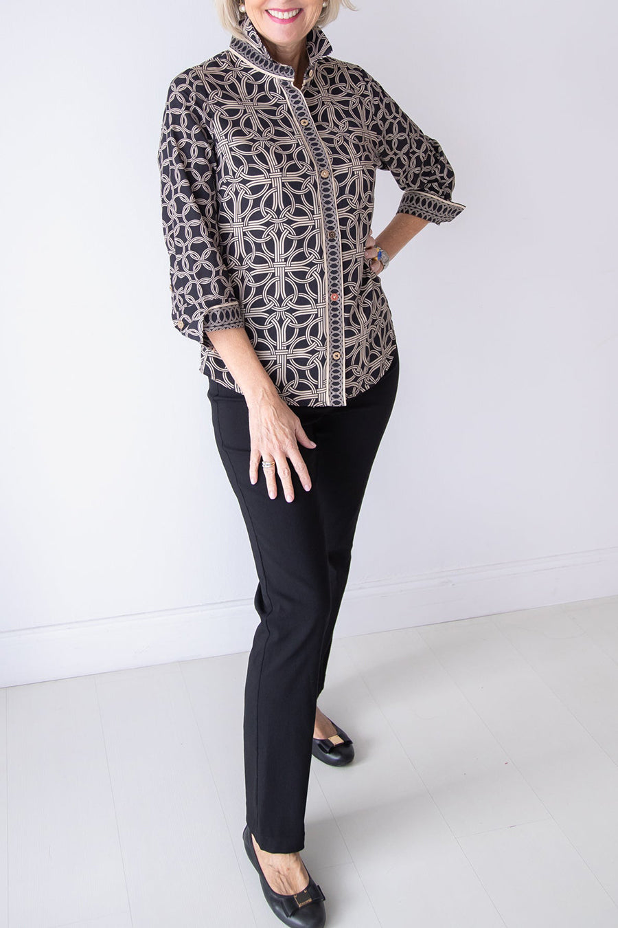 Casual Geometric Pattern Top