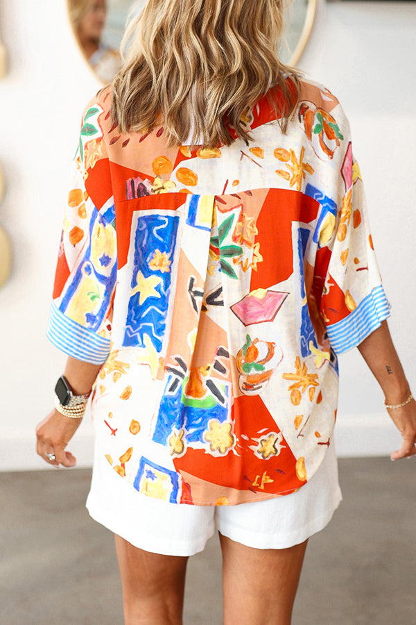 Casual Button Front Top