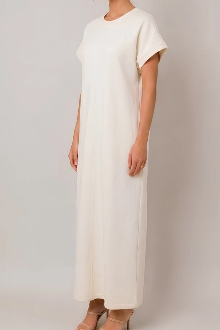 Short Sleeve Knit Maxi Dress