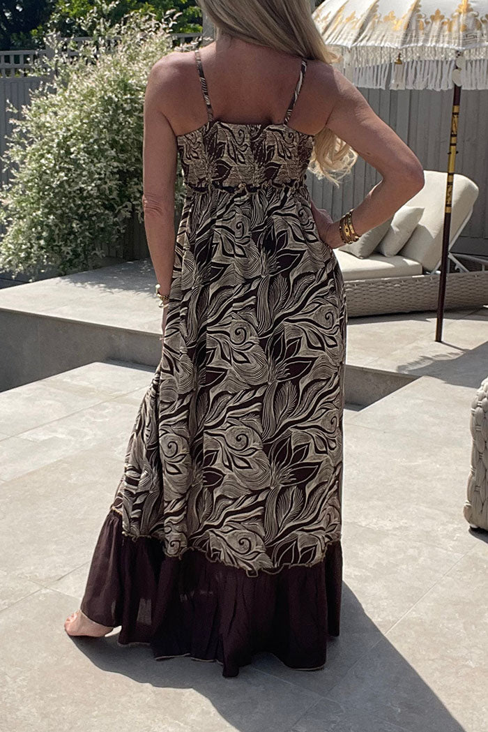 Halter Floral Maxi Dress