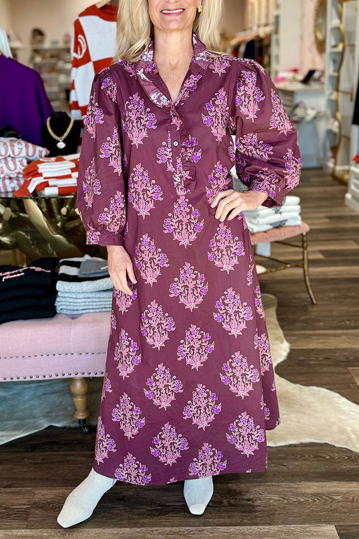 Casual Bold Printed Maxi Dress