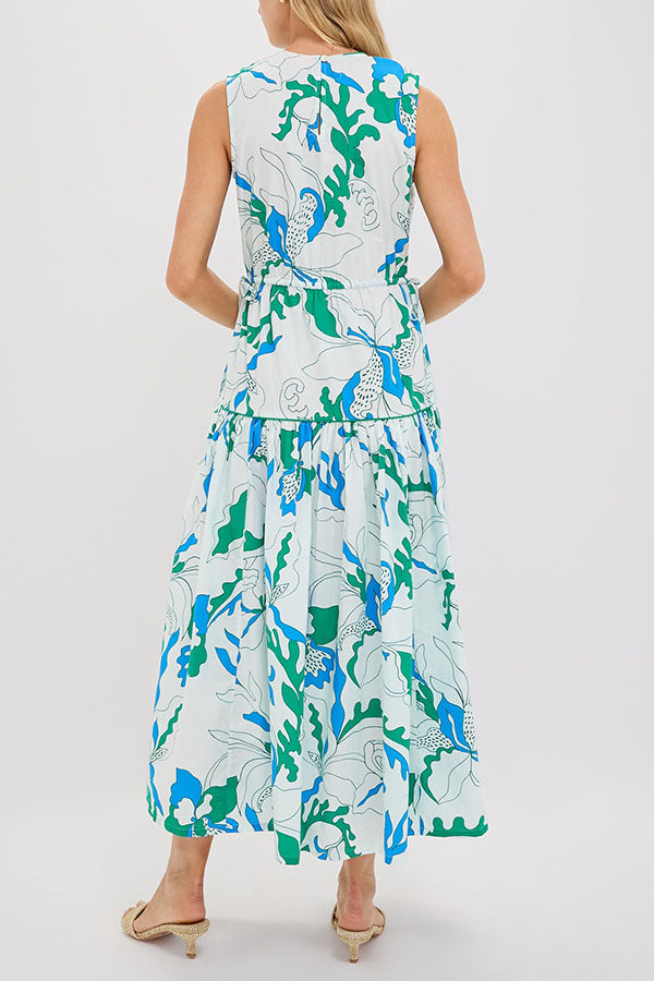 Casual Tie Floral Dress