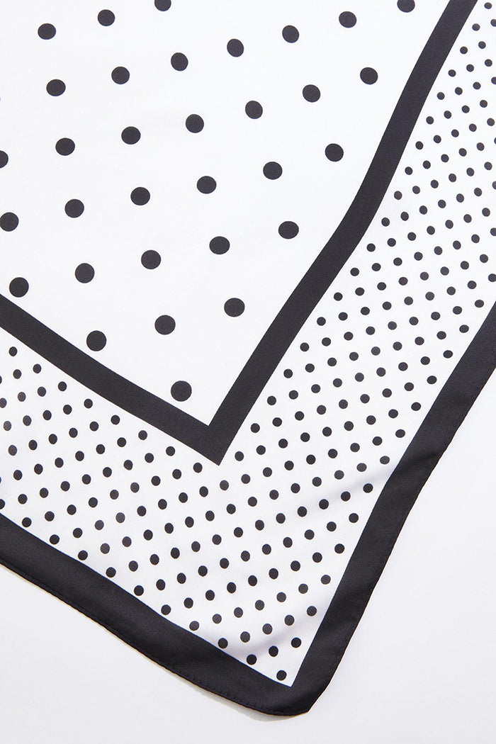 Polka Dot Patterned Square Scarf