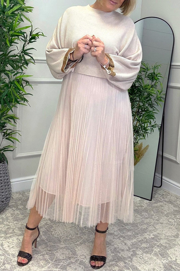 Knit Jumper & Pleated Tulle Dress Set