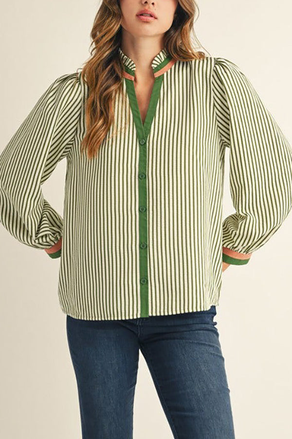 Comparison Trim Stripe Top