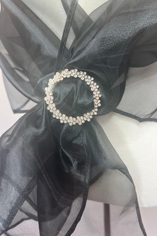 Buckle Organza Wrap Shawl