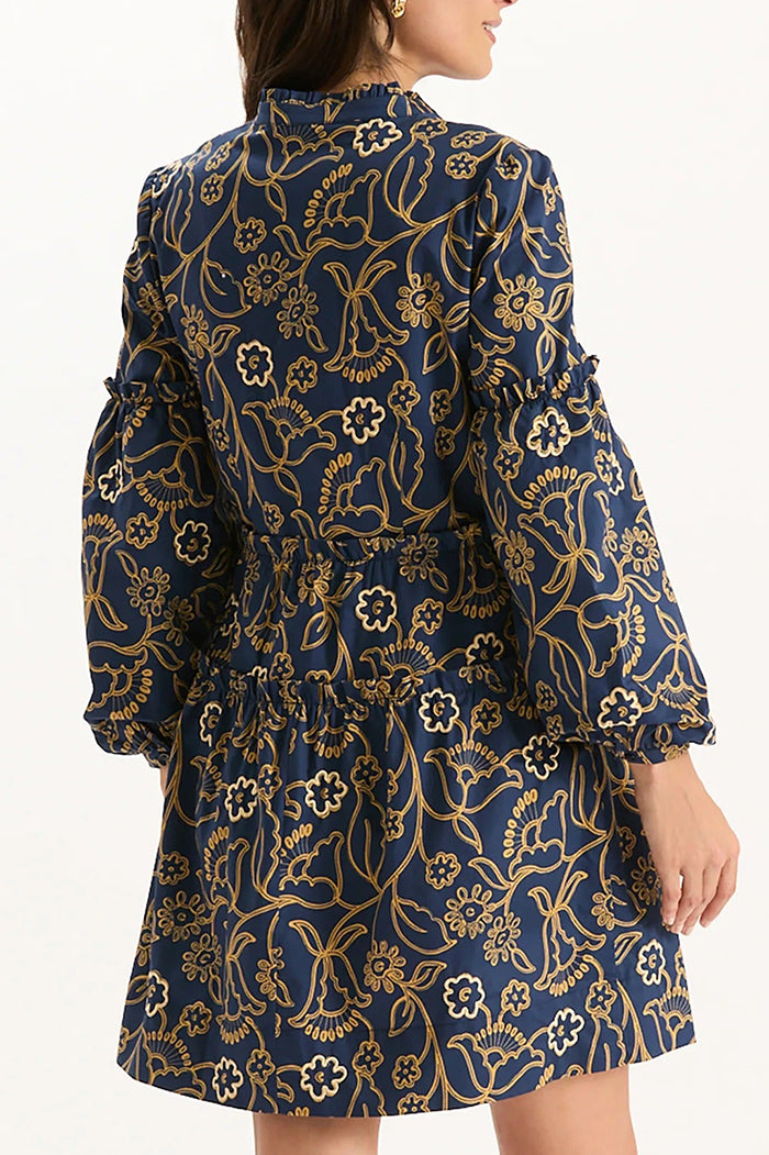 V-Neck Bold Printed Dress