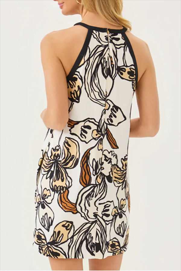 Sleeveless Floral Pocket Romper