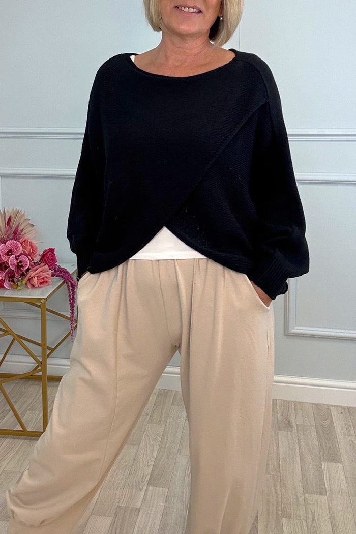 Batwing Drape Knit Jumper