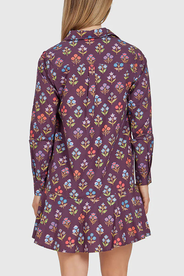 Floral Print Ruffle Hem Mini Dress