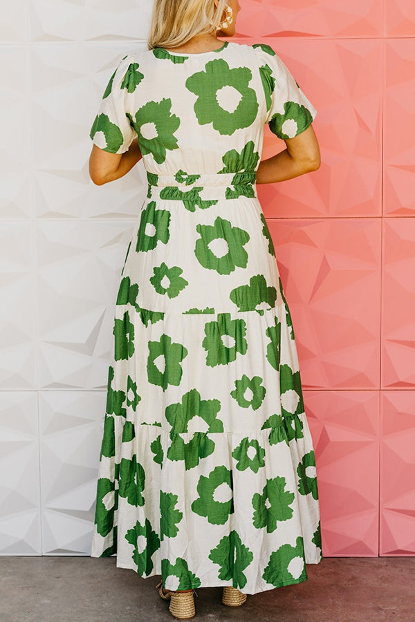 Floral Elastic waist Dress