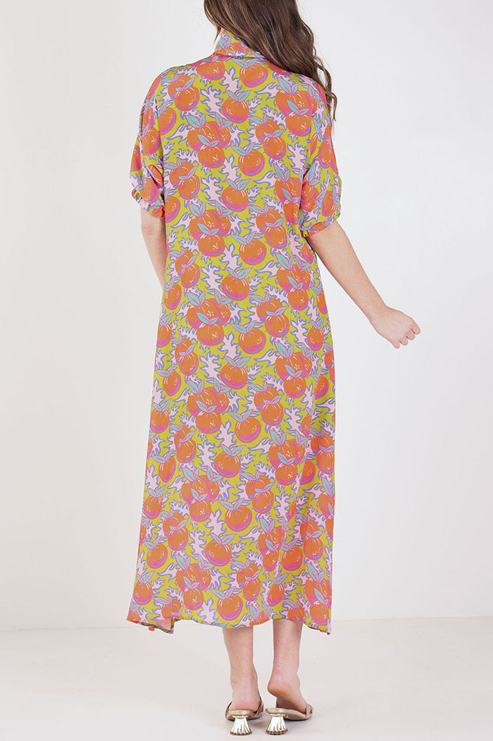 Citrus Printed Side Slit Dress