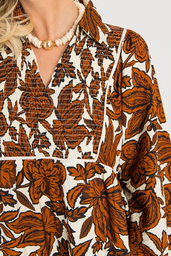 Autumn Blooms Maxi Dress