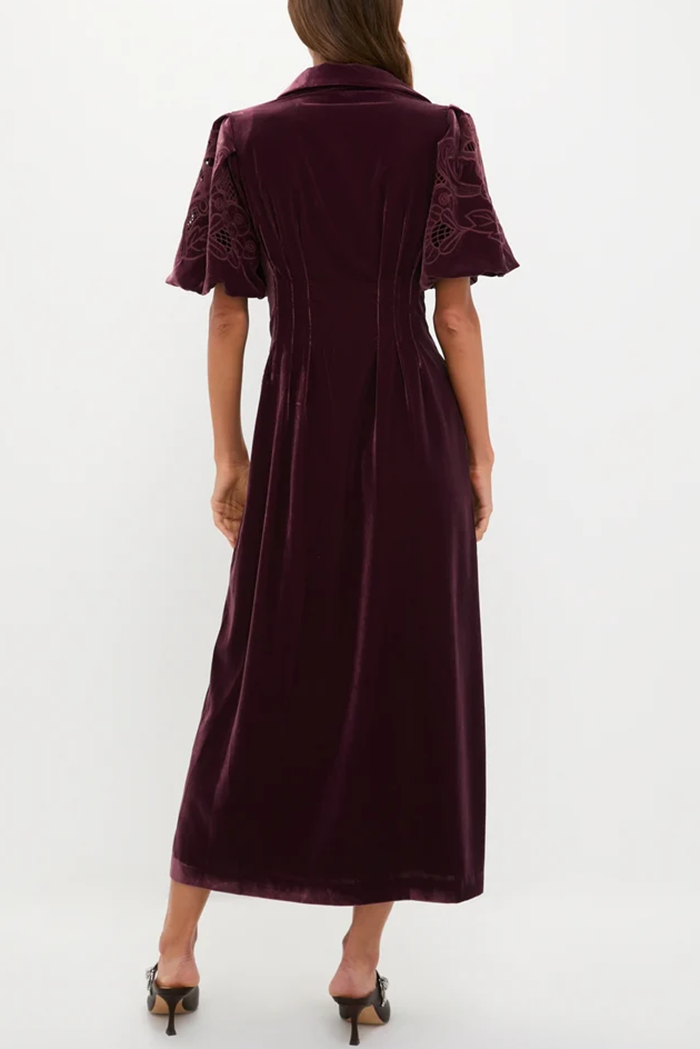 Casual Velvet Lace Dress