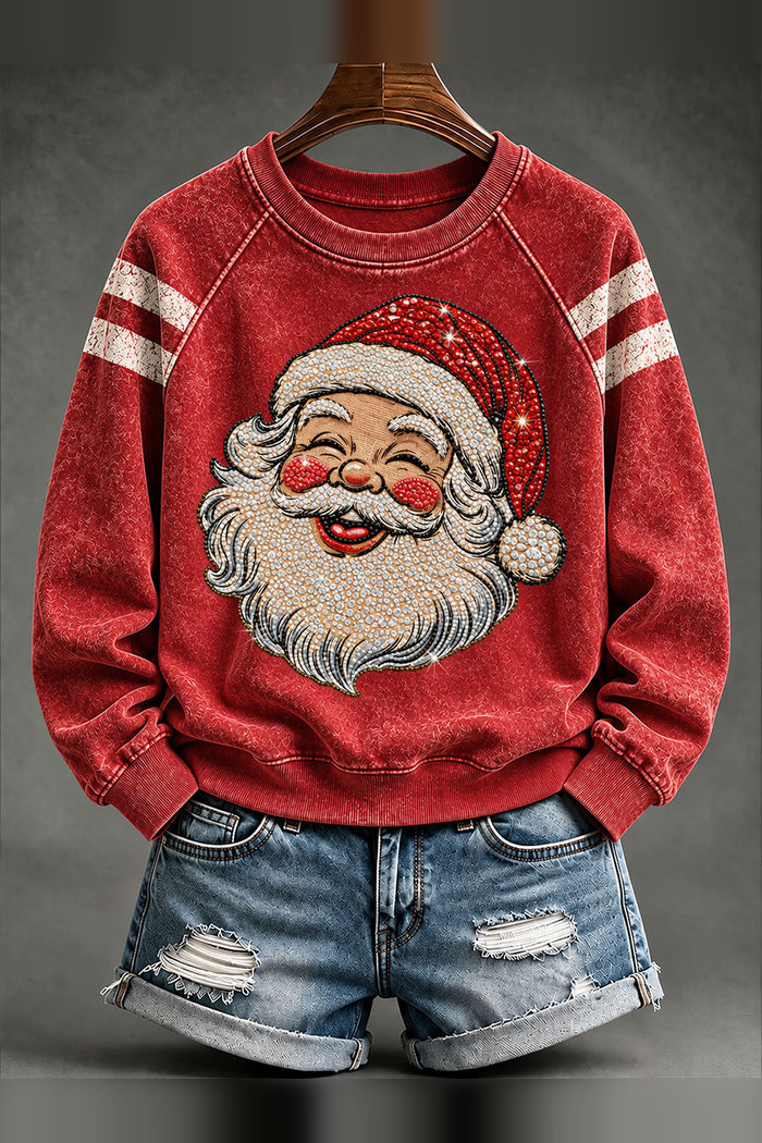Sparkling Santa Vintage Christmas Sweatshirt
