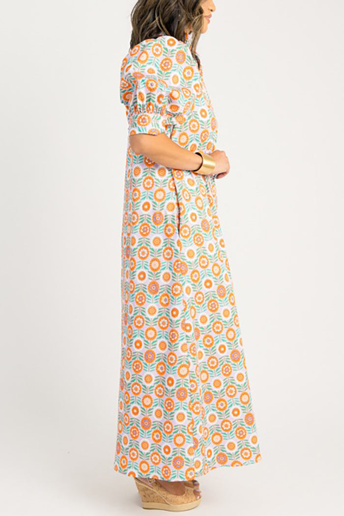 Floral Button Maxi Dress