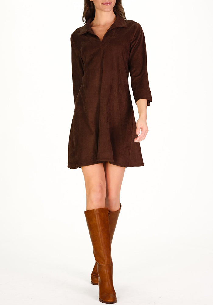 Washable Faux Suede Dress