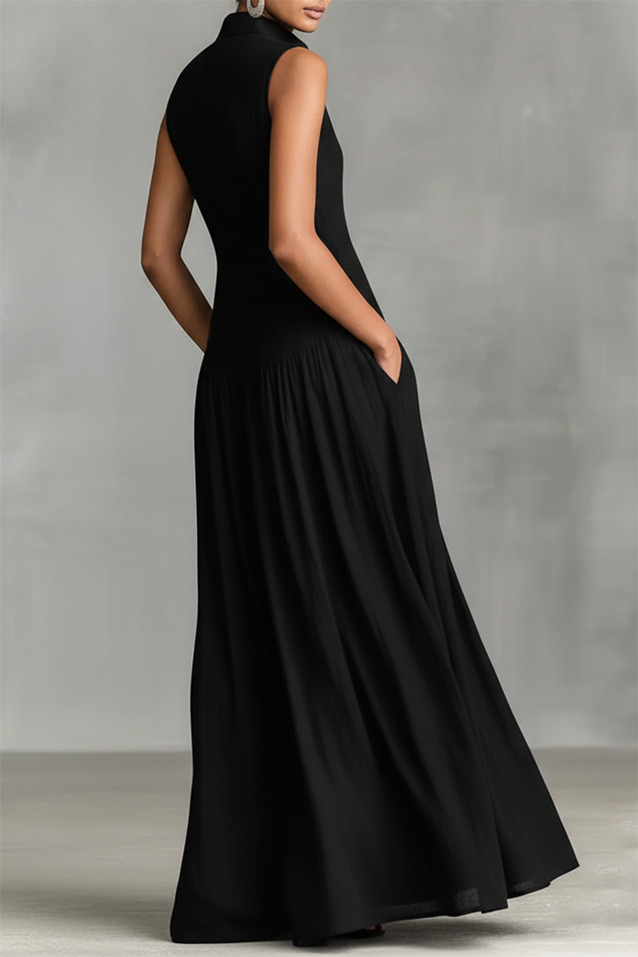 Pocket Sleeveless Maxi Dress