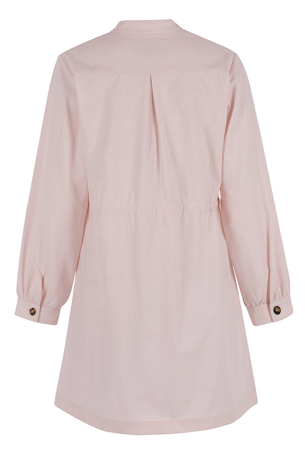 Waist Drawstring Pocket Dress