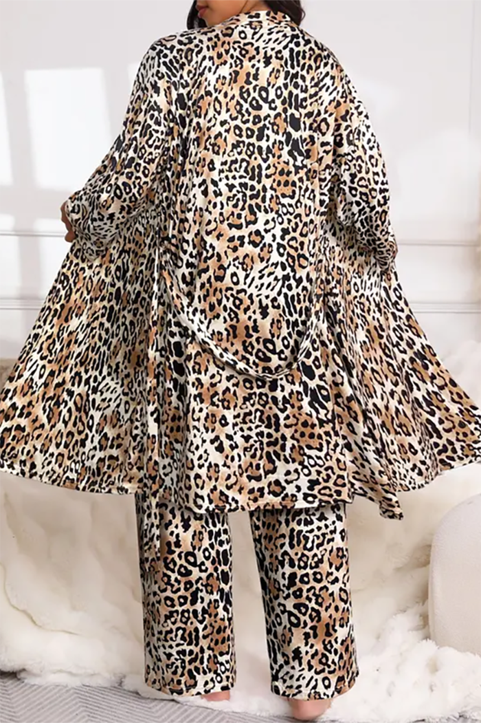 Women's Leopard Print Pajama Set