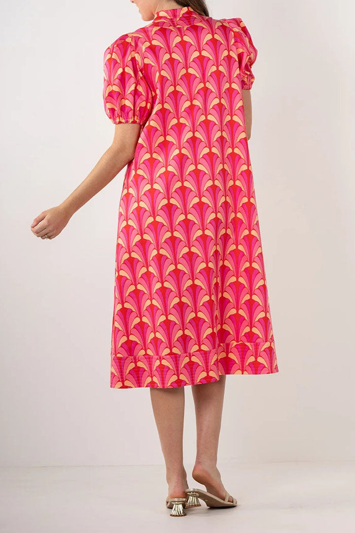 Casual Scallop Pocket Dress