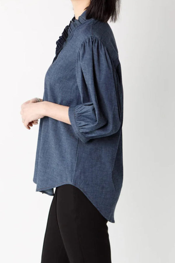 Casual Stretch Denim Top