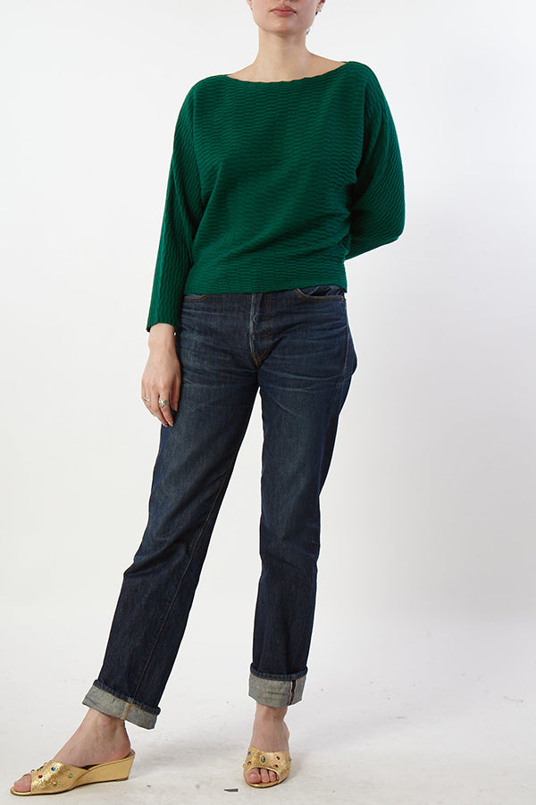 Boatneck Dolman Sleeves Sweater