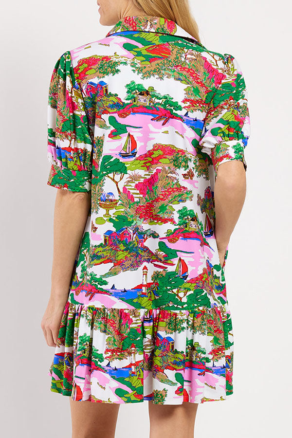 Casual Ruffles Hem Dress