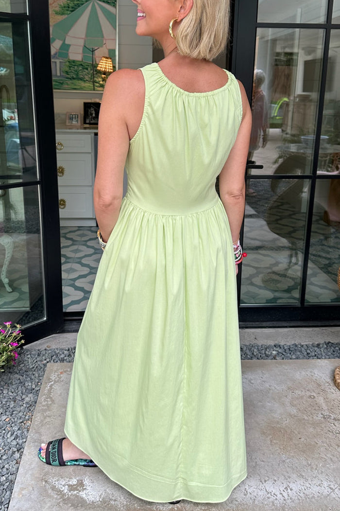 Sorbet Soiree Gathered Neckline Dress