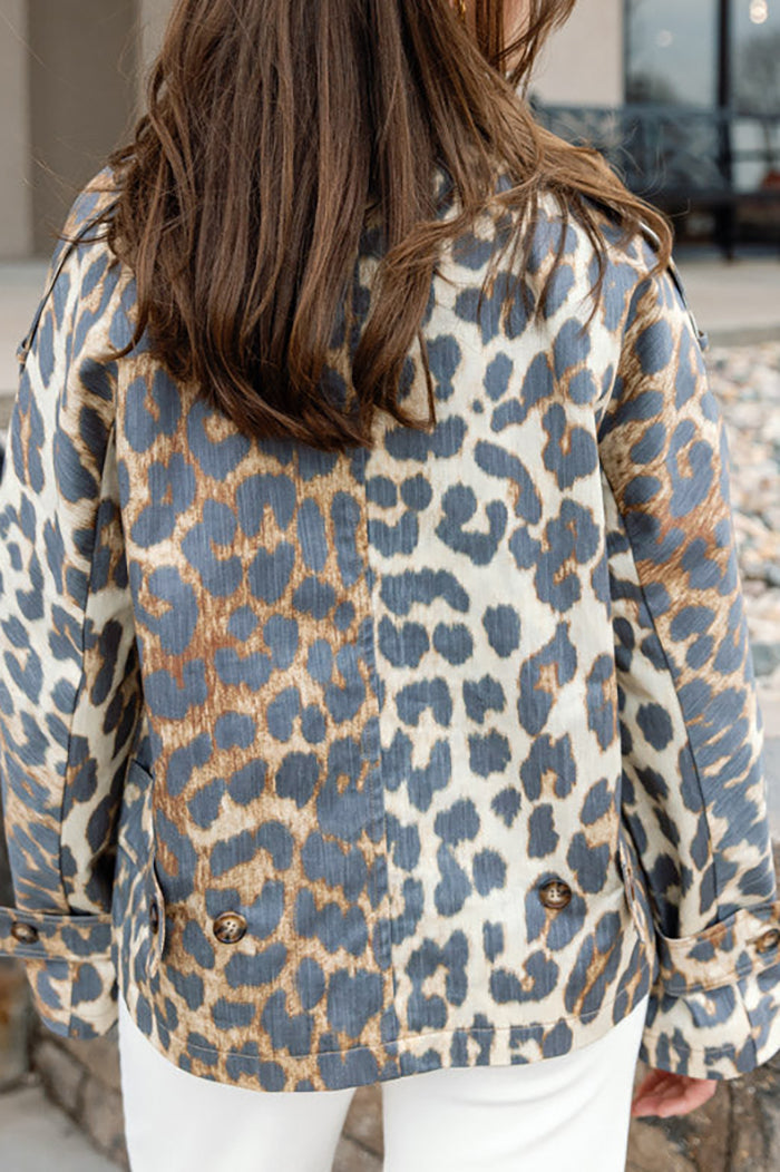 Casual Leopard Print Jacket