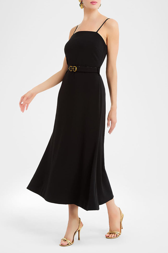 Reversible Belted Midi Dress