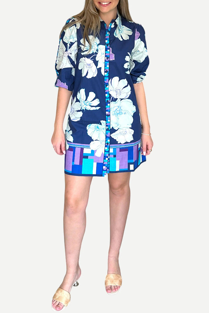 Ink Florals Shirt Dress