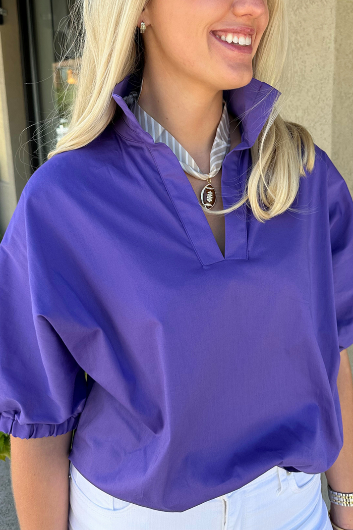 Casual Solid Color Top