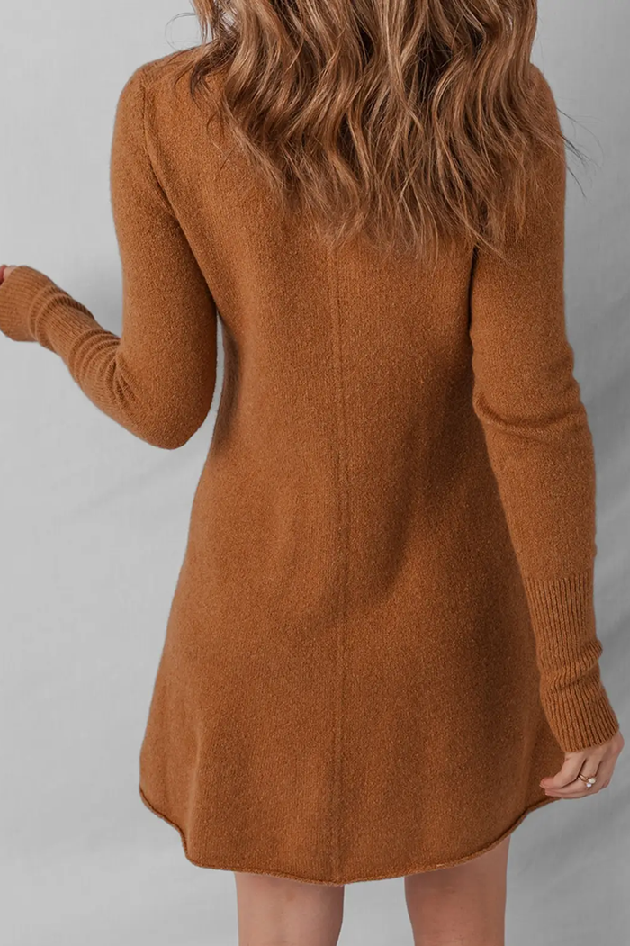 Ribbed Detail Sweater Dress